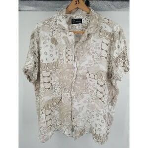 Original Use Men's Sz 2XL XXL Hawaiian Short Sleeve Collared Button‎ Up Shirt